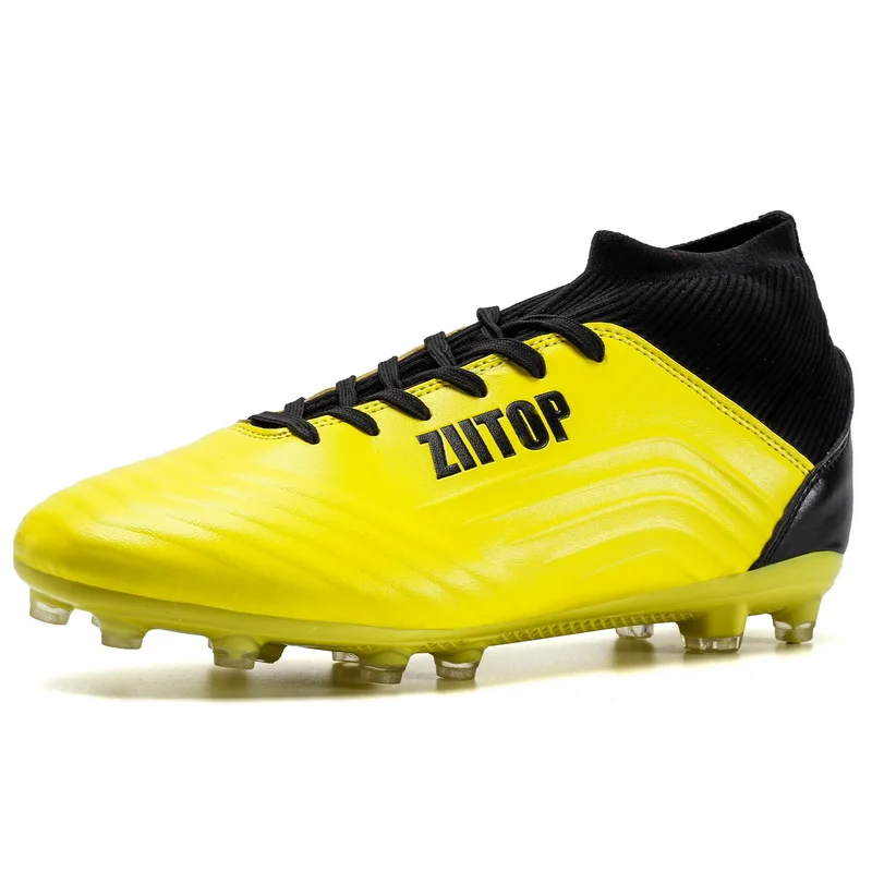 Футбольные бутсы кроссовки для бега, футбола Crampons сверхтонкие дышащие дешевые оригинальные TF детские футбольные бутсы мужские бутсы - Цвет: 8520yellow
