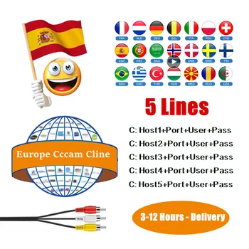 

HD DVB-S2 5 linee Clines per 1 Anno Europa supporto Ricevitore TV Satellitare GTmedia V8 Nova V7S V9 Freesat V7 ccam Italia
