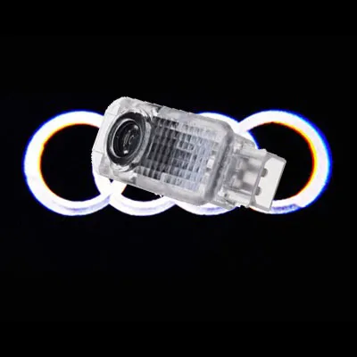 2 пиека с логотипом для съемки, d'ombre lumiere, лазер для куртойси для A8L A7 A6L Q3 A5 A4L A4A6 A1 R8 Q7 Q5 TT - Испускаемый цвет: 4 rings