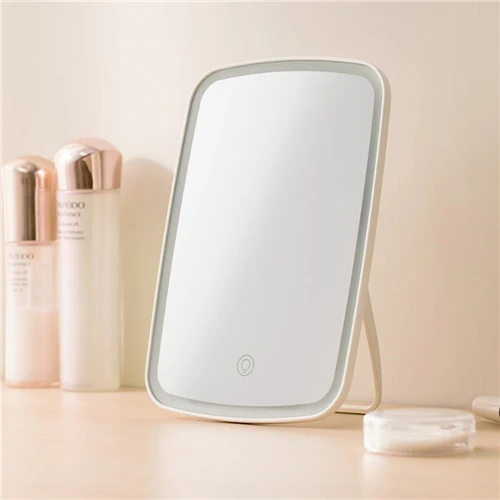 Оригинальное умное портативное зеркало для макияжа xiaomi Mijia, настольная светодиодная Портативная Складная Лампа, зеркальное зеркало, настольная - Цвет: Белый