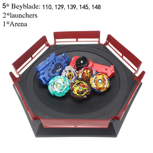 Beyblade Burst Bey Blade игрушка из металла Funsion Bayblade набор коробка для хранения с ручкой пусковая установка игрушки арена для Childr - Цвет: 5pcs launcher arena