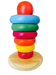 Деревянные игрушки стакан красочная башня красочные кольца красочные деревянные игрушки
