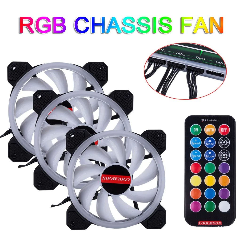 Цветная(RGB) шасси вентилятор