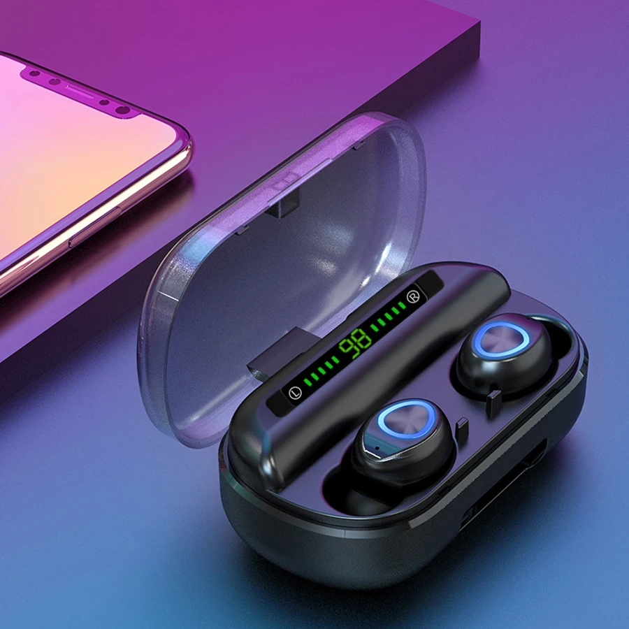 TWS Bluetooth наушники беспроводные 8D бас стерео бинауральные звонки гарнитура с