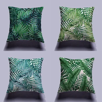

Monstera Leaves Pillow Case Cushion Cover Cotton Linen Home Decor Pillowcase Decorative Pillows For Sofa Christmas Pillow Cases