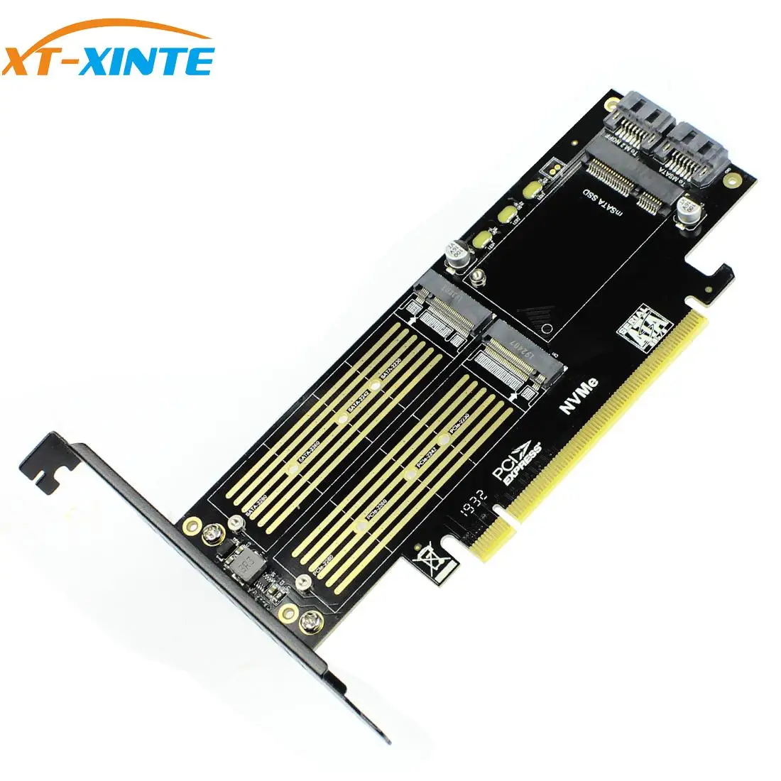 M.2 для NVMe SSD NGFF на PCIE 3 0 X16 адаптер M ключ B Ключ mSATA PCI Express NVME m2 AHCI в 1 конвертер|Платы