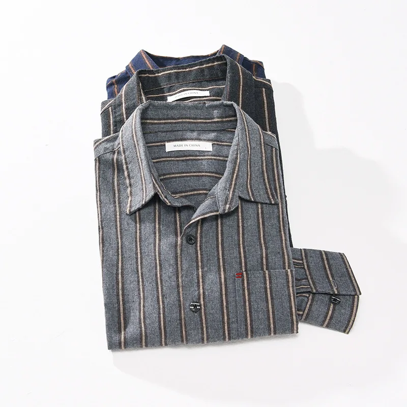 

2020 autumn and winter cotton fashion high-end men's casual long-sleeved shirt Slim big shirt brand men's shirt's