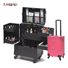 Чемодан на колесиках для косметики, чехол для костюма визажиста, чехол для тату на колесиках, косметичка, коробка "Домик", косметичка для женщин