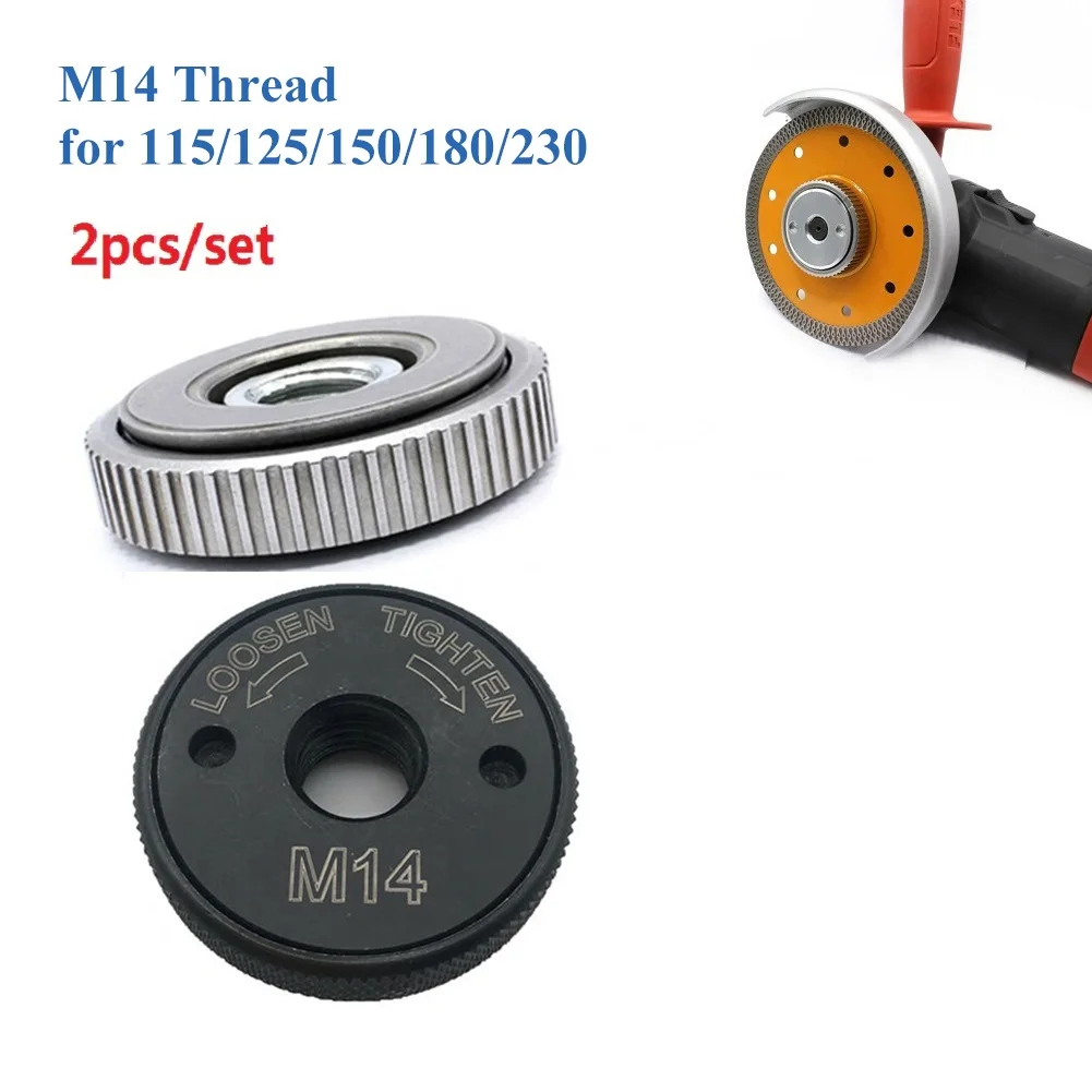 M14 Thread Angle Grinder Inner Outer Flange Nut Set Replacement Quick