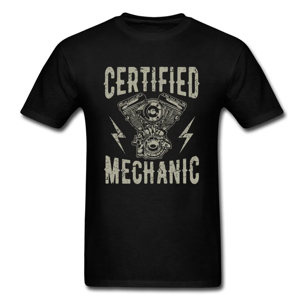 Old Certified Mechanic Top T-shirts Newest Short Sleeve Simple Style Pure Cotton O Neck Men Sweatshirt Father's Tshirt Big Size |