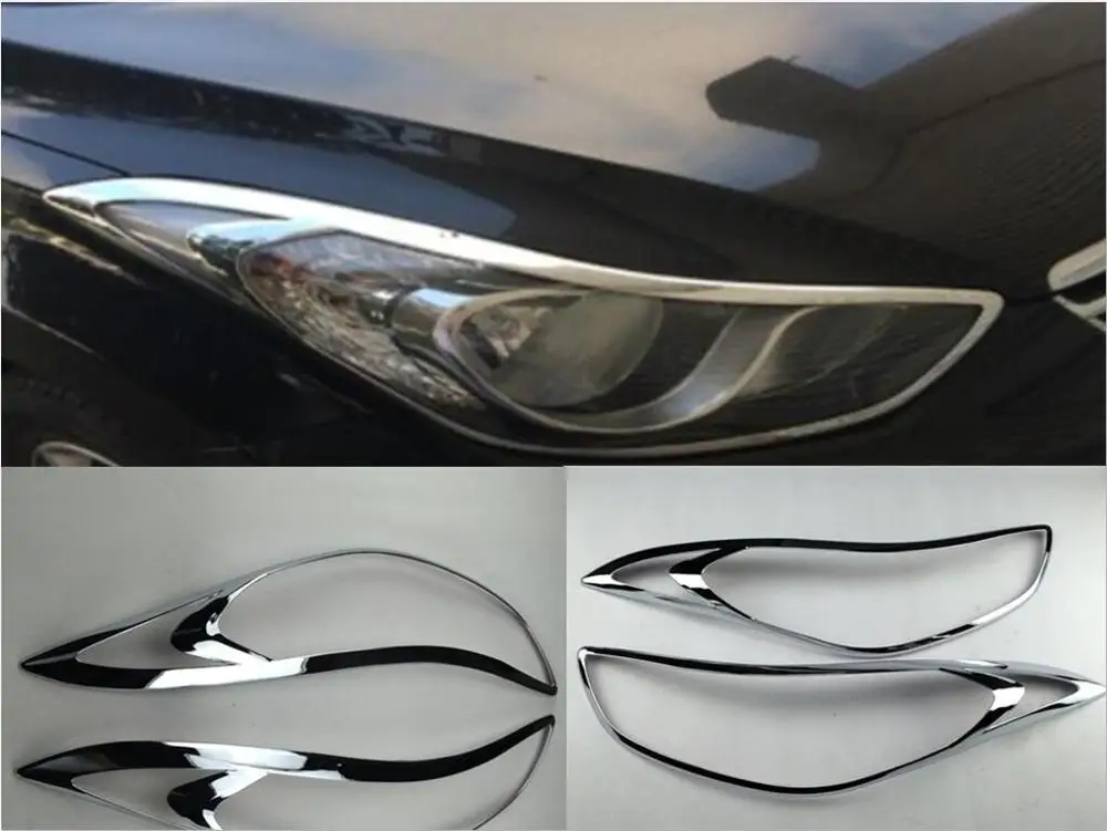 Накладка на переднюю фару для hyundai elantra avante 2012 2013 2014 2015 автомобильные аксессуары abs