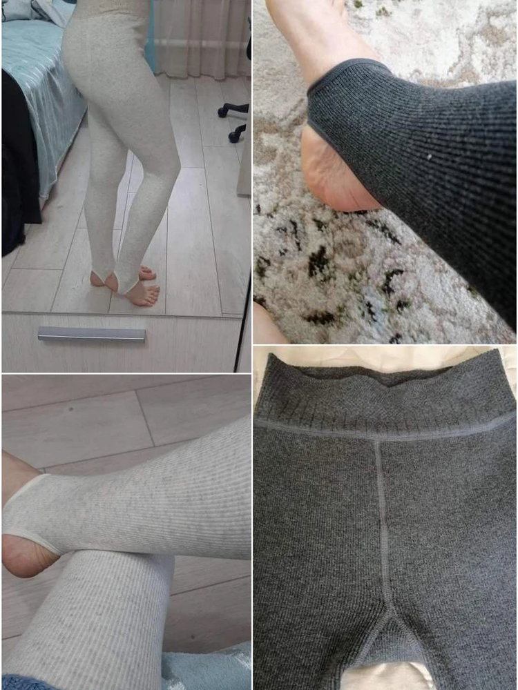 Warm Fleece Lined Super Thick Warm Leggings Women Winter Spandex Ribbed Slim Pattern Leggins Winter High Waist Basic Pants