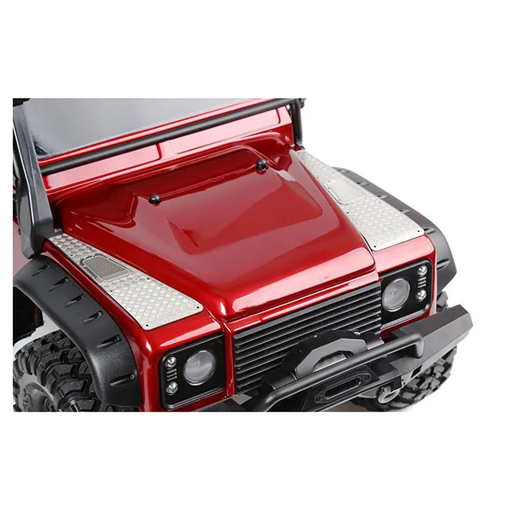 Stainless Steel Hood Skid Plate Set for Traxxas TRX4 Land Rover Defender W016 RC Model Car Upgrade Parts Toy Accessories