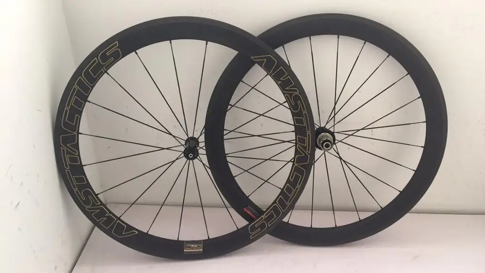 AWST full carbon bike wheels ud matt 700C v shaped road with powerway hubs 50mm cycling wheelset | Спорт и развлечения