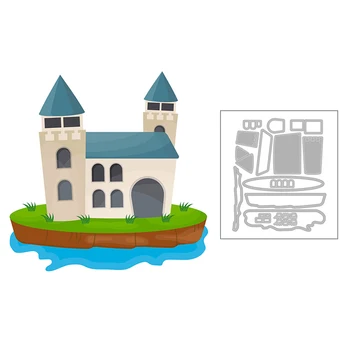 

2020 New Hot Castle Metal Cutting Dies Stencils and Scrapbooking Paper For Romanesque DIY House Foil 3D Die Cut Grass No Stamp