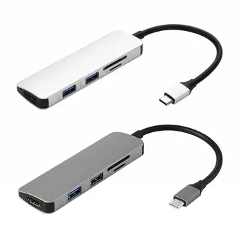 

5 in 1 TYPE-C HUB USB-C to USB3.0 HDMI TF Card Memory Card Docking Station