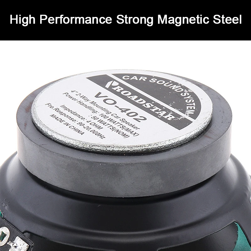 1pcs 4 Inch 100W Car HiFi Coaxial Speaker Vehicle Dashboard Front Door Auto Audio Music Stereo Full Range Frequency for Car Auto