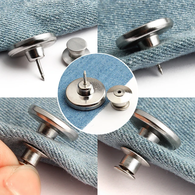 8 Paires Boucle De Taille Reglable, Épingles À Boutons Floraux Réglables  Boutons De Jeans Clipsable Avec Kit De Couture Bouto[H4935]