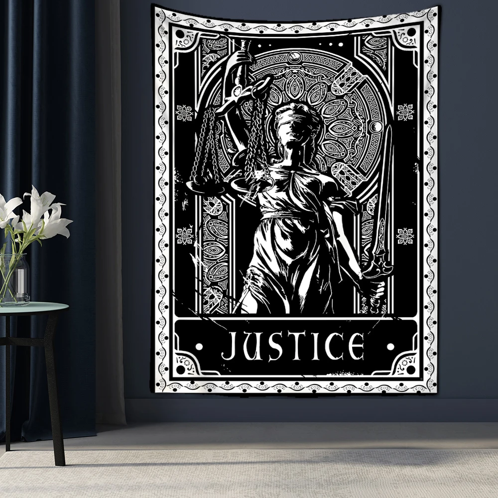 Tapestry Decorations Tarot Tapestry Wall Hanging Witchcraft Divination Bed Sheet Beach Mat Bohemian Hippie TAPIZ Wall Home