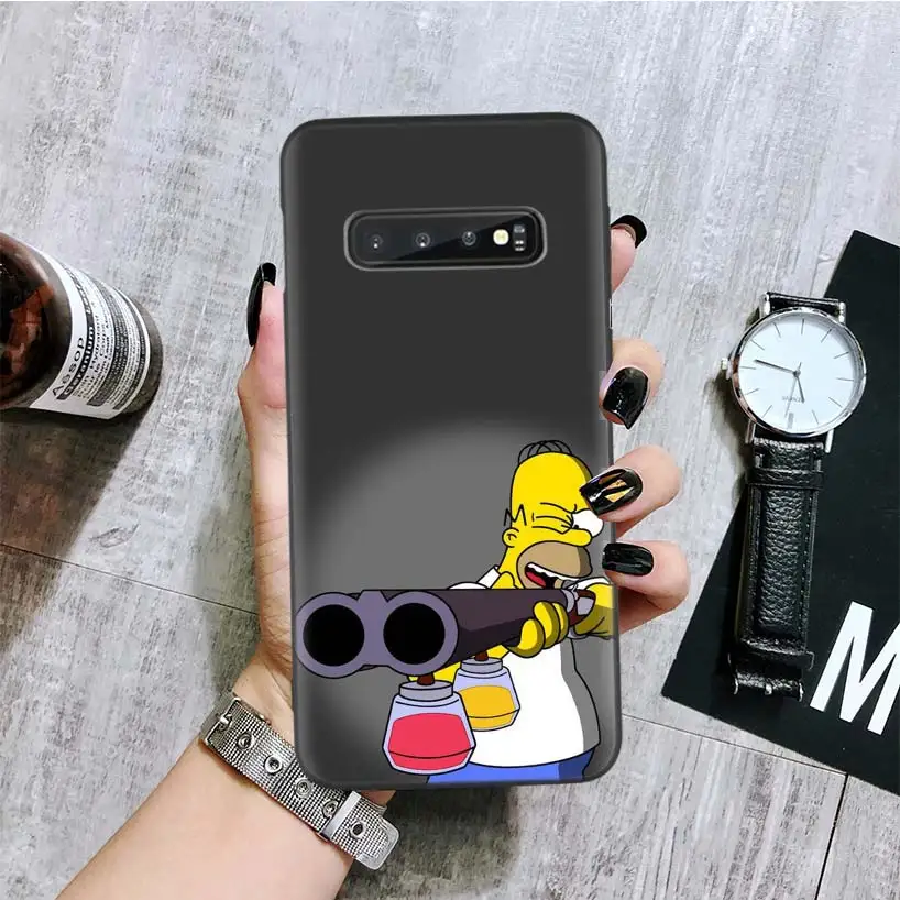Забавные Гомер J. Симпсон черная крышка чехол для телефона для samsung Galaxy A50S A10S A20S A10 A20E A30 A40 A50 A70 M40 M30S A80 Coque чехол