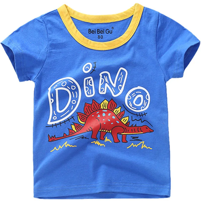 V Boys T-shirt Kids Basic T Shirts Tractor Print Top Tees Children Cotton Clothing Baby Boy Design Shirts Kids Clothes - Цвет: V