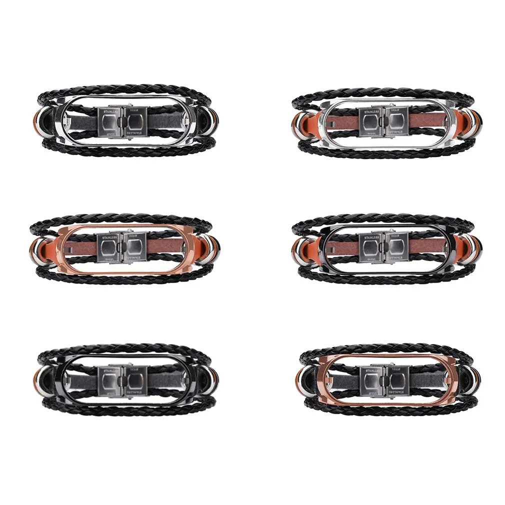 2020 New Vintage Strap Suitable For Mi Band Xiaomi 5/5 NFC Buckle Shell Striped Beaded Net | Наручные часы