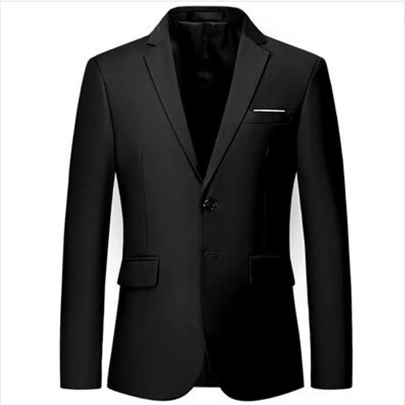 black Мужской Красный смокинг, 5XL 6XL, Классические мужские свадебные костюмы, приталенный черный деловой костюм на двух пуговицах для мужчин, мужской костюм - Цвет: black