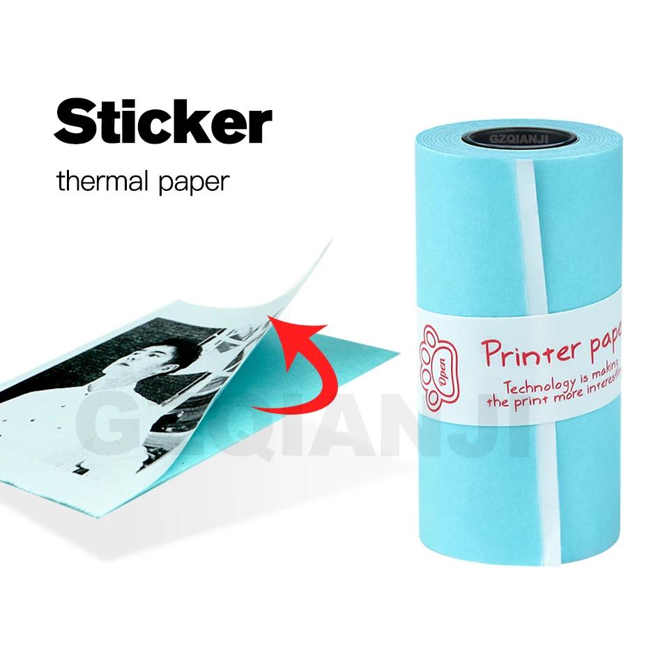 57x30mm Heatsensitive Thermal Photo Sticker Paper For Gzm5804 Peripage