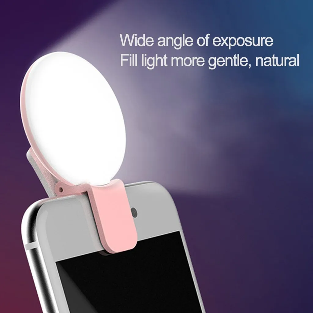 

Phone Selfie Light Portable Flash Led Camera Phone Photography Ring Light Enhancing Photography for iPhone Samsung Smartphone
