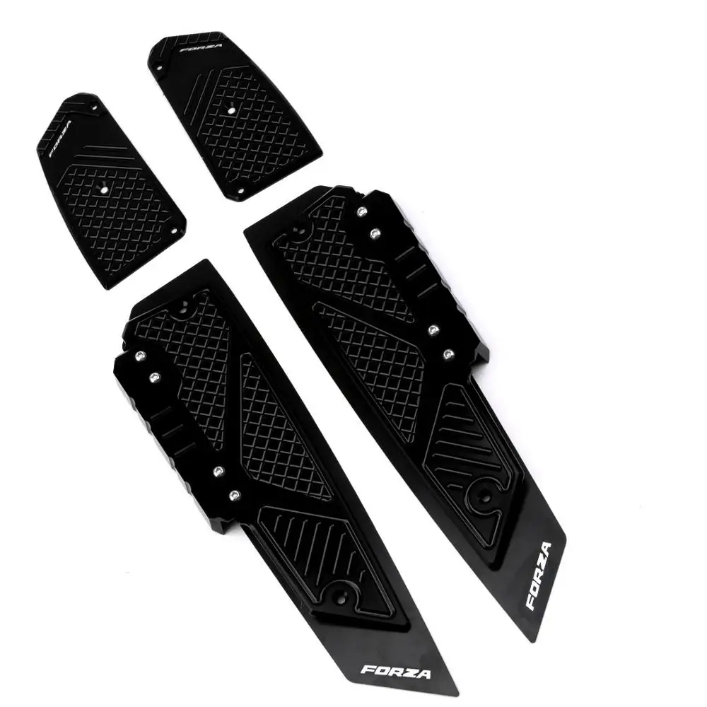 02 Black SMOK аксессуары для мотоциклов мотоциклетные педали для Honda Forza 300 мотоциклетные противоскользящие накладки CNC алюминиевый сплав синий - Цвет: 02 Black