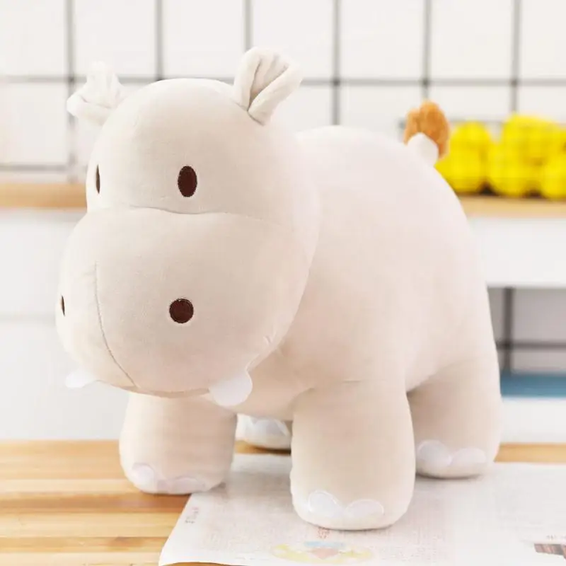 40 см, 1 шт., Kawaii, бегемот, плюшевые игрушки, куклы, мягкие, вниз, хлопок, животные, подушка, милая игрушка, на день рождения, рождественский подарок для детей