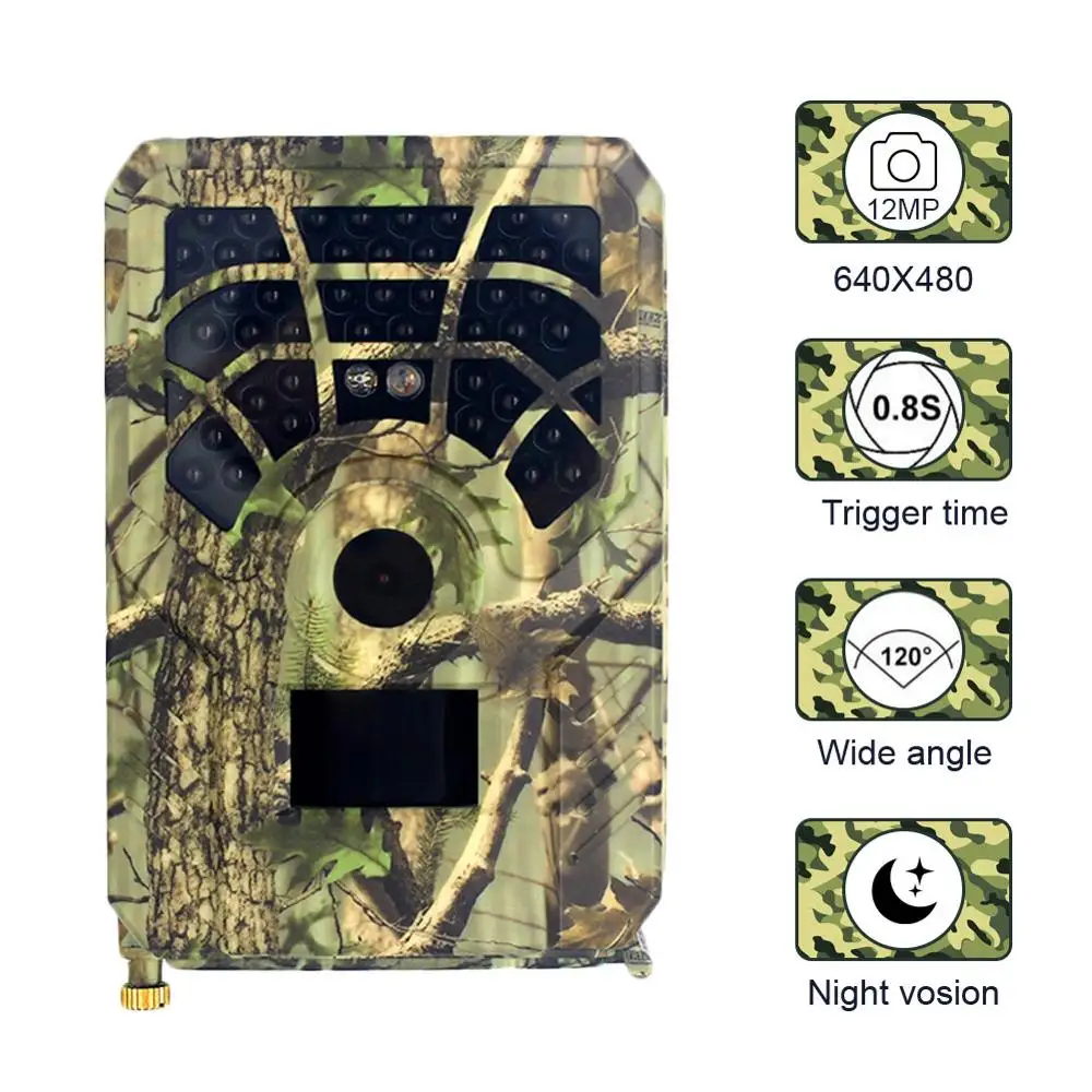 

PR300A Hunting Camera 12MP 1080P 120 Degree PIR Wide Angle Sensor Infrared Night View Wildlife Trail Thermal Imager Video Cam