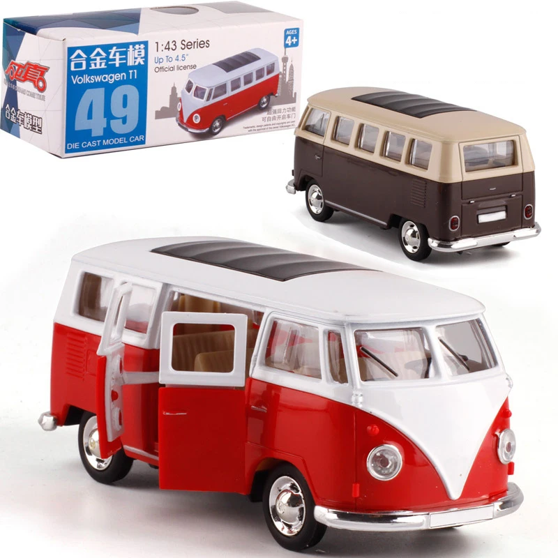 

1:43 Volkswagen Bus T1 Alloy Pull-back Vehicle Model Metal Model Car Model Buses for Boy Toy Collection Kids Birthday Gifts