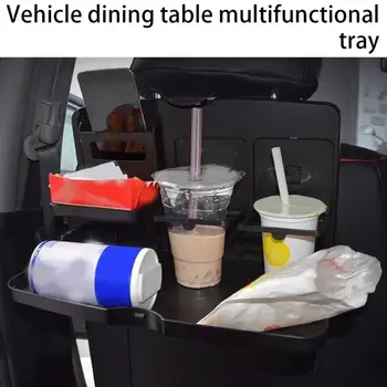 

Universal Foldable Car Table Multifunctional Car Cup Holder Backrest Food Car Tray Water Cup Phone Mount Car Pallet Shelf