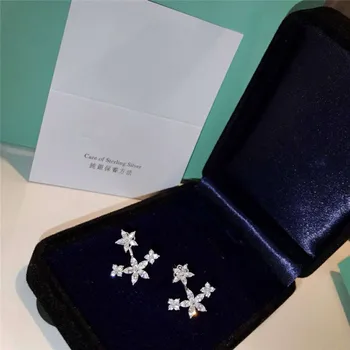 

Sterling Silver 925 Earrings Horse eye daisy flower inlaid with zircon popular accessories Luxury brands Jewelry Female gift