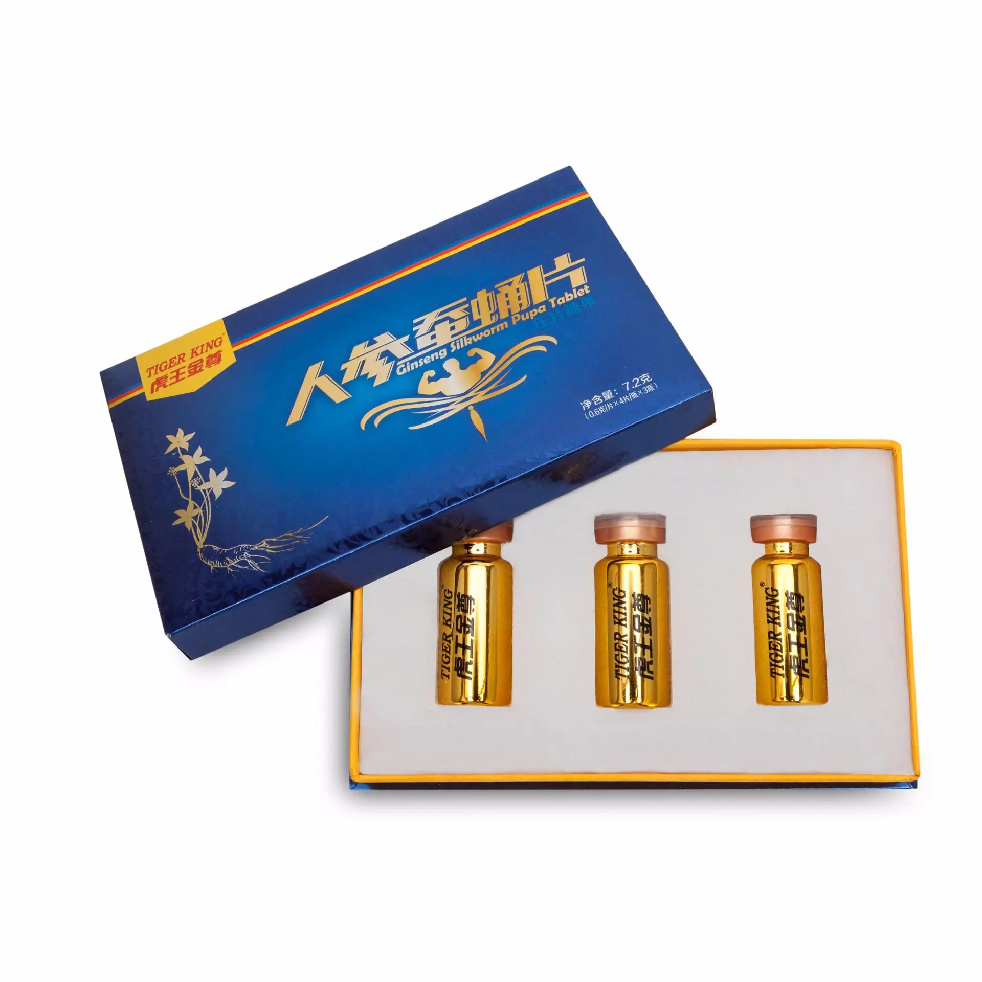Заводская поставка таблетки тигрового короля Jinzun из женьшеня шелкопряда