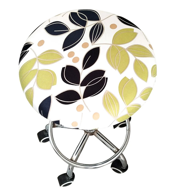 New Round Chair Cover Bar Stool Cover Elastic Seat Cover Home Chair Slipcover Round Chair Bar Stool Floral Printed