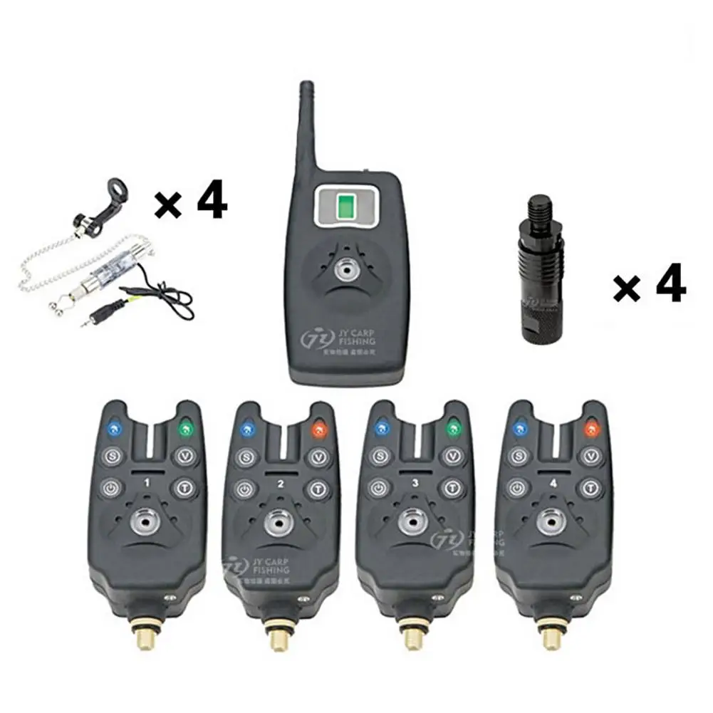

Yfashion Wireless Fishing Bite Alarms Set Digital LED Indicator Adjustable Tone Volume Sensitivity Sound with Box