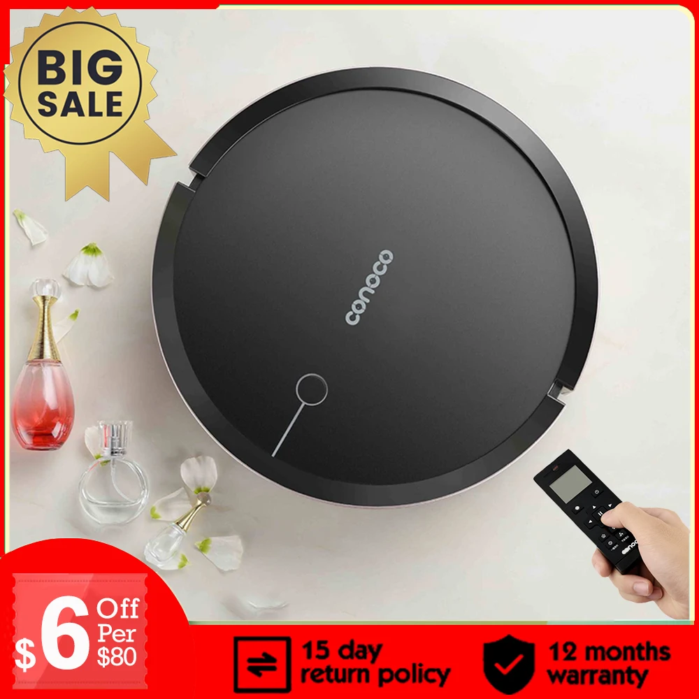 Robot Vacuum Cleaner Remote Control 3200Pa Suction Auto-Charging Anti-Drop Anti-Fall 750ml Dust Box For Pet Hair Carpet Floor