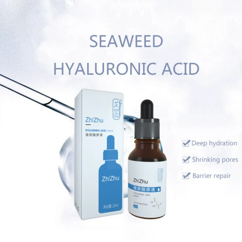 Hyaluronic Acid Essence Moisturizing Hydrating Shrinking Pores Tighten Skin Anti-drying Face Serum 15ML