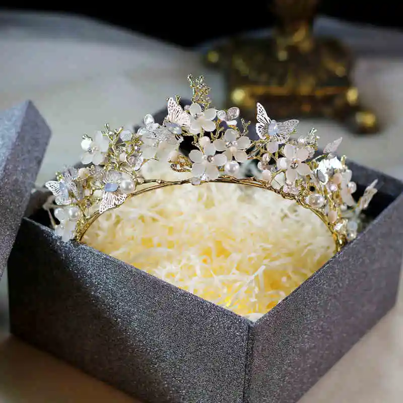 Свадебная тиара Amanda Novias для невесты богини Мори принцессы атмосфера женщин день