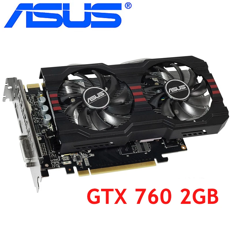 Видеокарта ASUS GTX 760 2 ГБ 256 бит GDDR5 для nVIDIA VGA карты Geforce GTX760 мощнее чем 750 TI бывшая в