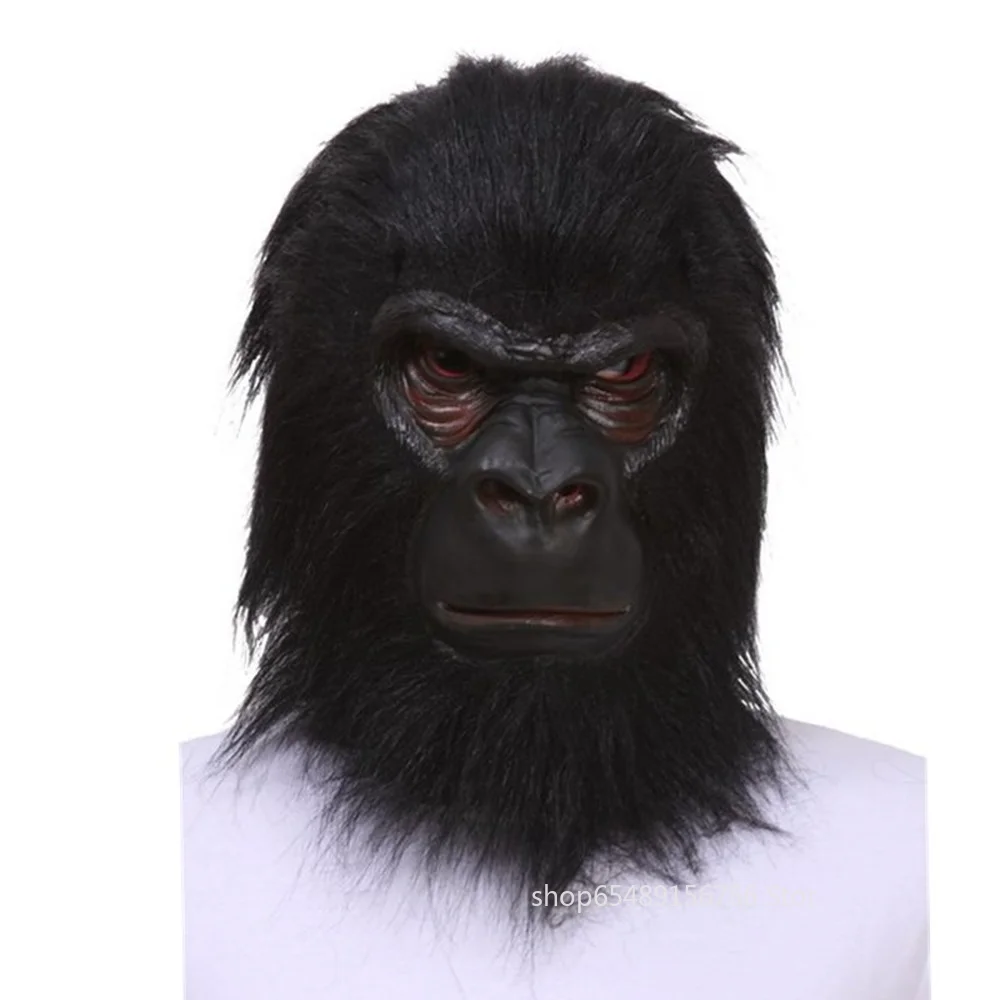 Маска Gorilla маска шимпанзе маски на голову для взрослых все лицо забавные животные