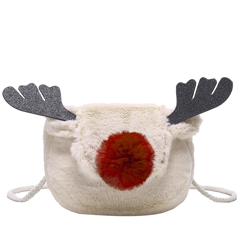 Рождественская плюшевая сумка moose, новинка, сумка через плечо, модная милая сумка на цепочке, одноцветная Сумка-тоут для женщин