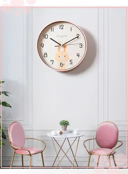 

10 Inch Cartoon Animal Pattern Wall Clock Creative Cute Mute Fashion Wall Clock Suitable for Living Room Bedroom