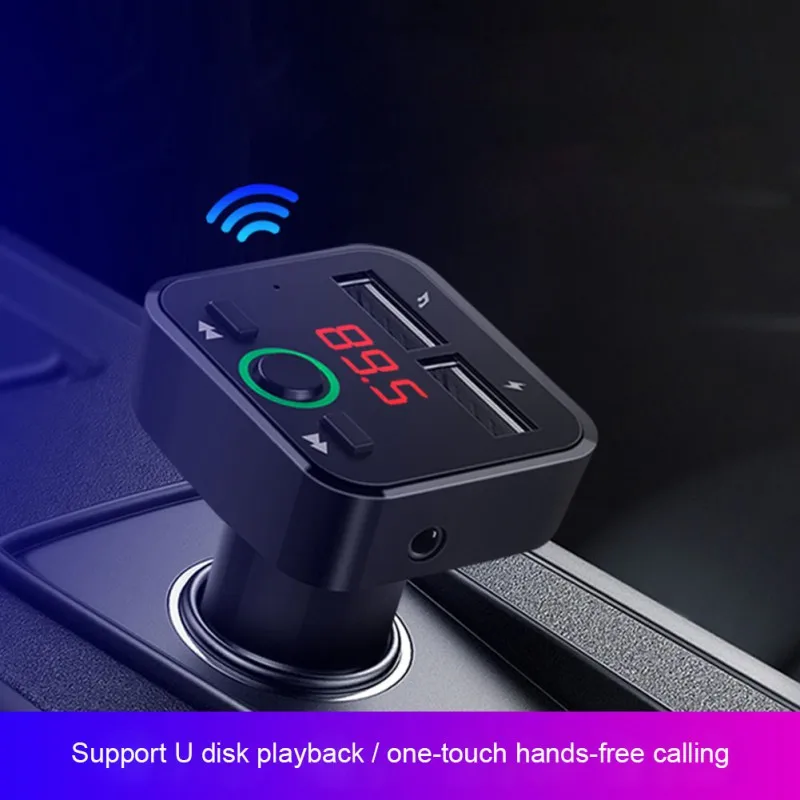 Смарт Bluetooth Автомобильный MP3-плеер 5,0 аудио ресивер FM-передатчик и системой «Хендс-фри» для голосовое напоминание автомобильный адаптер автомобильные аксессуары