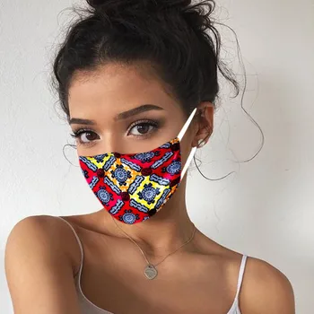 

Face Mask fashion Mouth Mask 1PC Natural Adult Printed Windproof Foggy Haze Face Mask Ankara fabric masque mascarilla маска