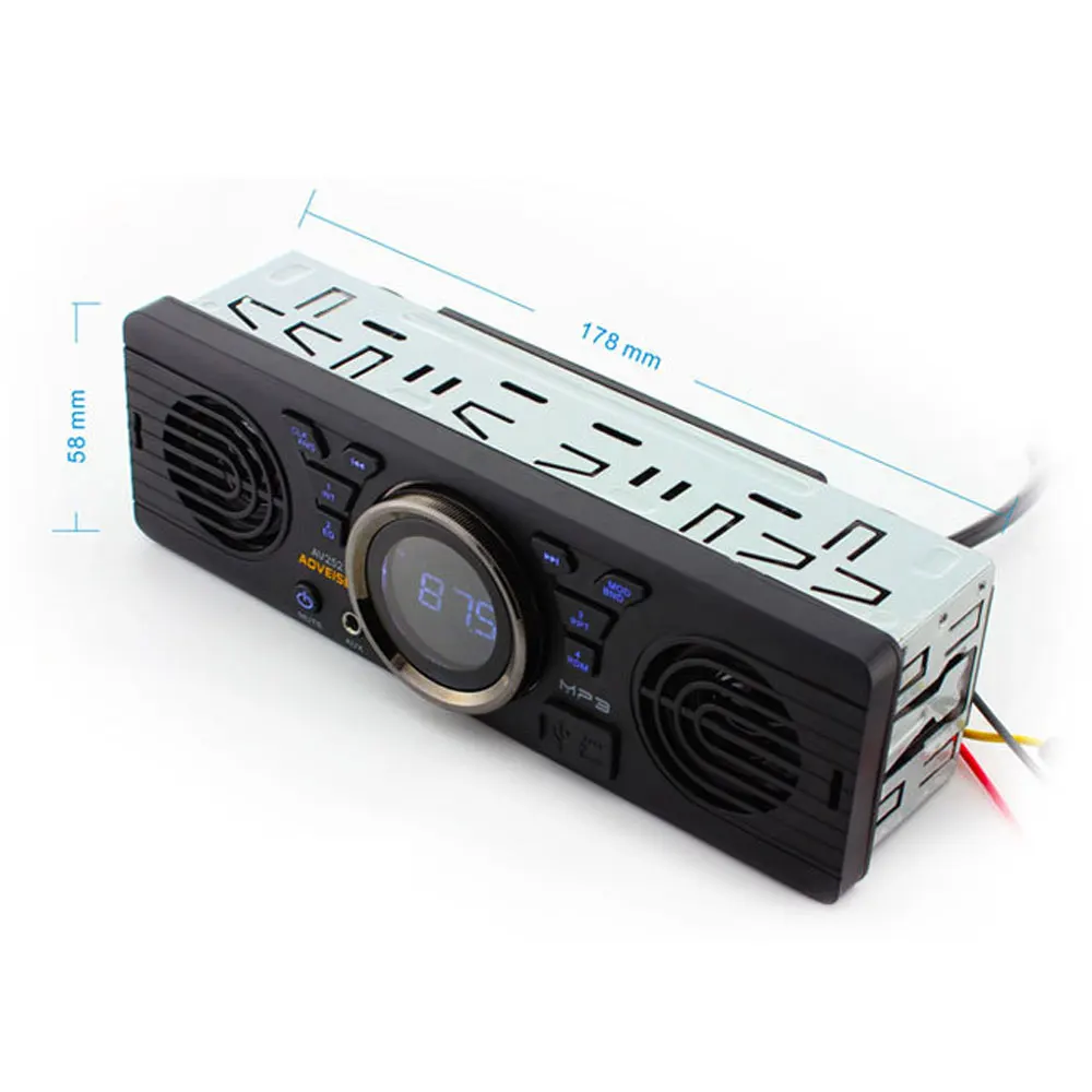 12 В автомобильный FM USB SD AUX в аудио стерео AV252 радио встроенный 2 колонки Bluetooth Handfree в Dash MP3 плеер Высокое качество