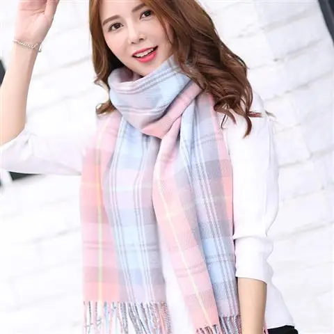 VEITHDIA, осенне-зимний женский клетчатый шарф, женские модные шарфы, широкие решетки, длинная шаль, накидка, одеяло, теплый палантин - Цвет: 1