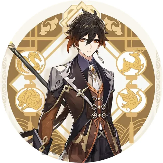 Free Shipping 58mm Online Game Genshin Impact Brooch Pin Cosplay Badge Accessories For Clothes Backpack Decoration gift 12